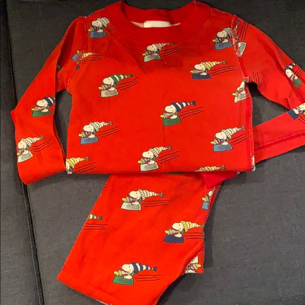 Hanna Andersson kids Snoopy holiday pajamas